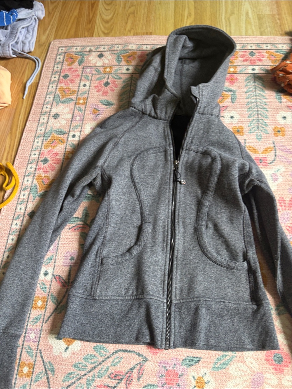 lululemon athletica Gray Full-Zip Hooded Jacket